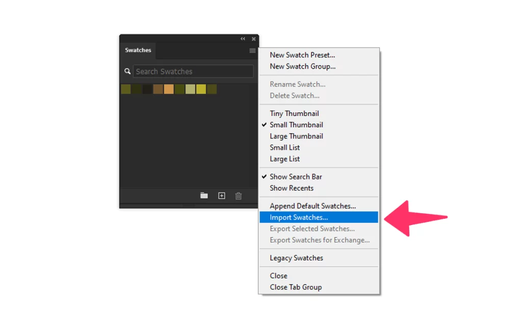 How to Import Swatches in Photoshop