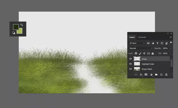 Grass tutorial Photoshop