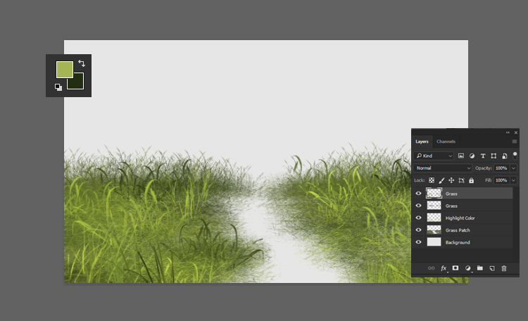 Grass tutorial Photoshop